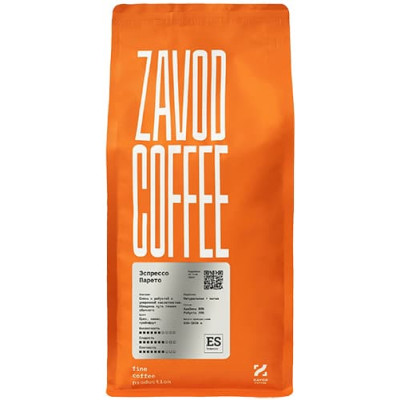 Кофе ZAVOD Coffee Эспрессо Парето 1 кг, в зернах