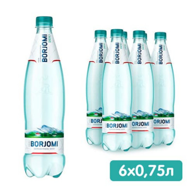 Вода Боржоми / Borjomi 0.75 л ПЭТ газ